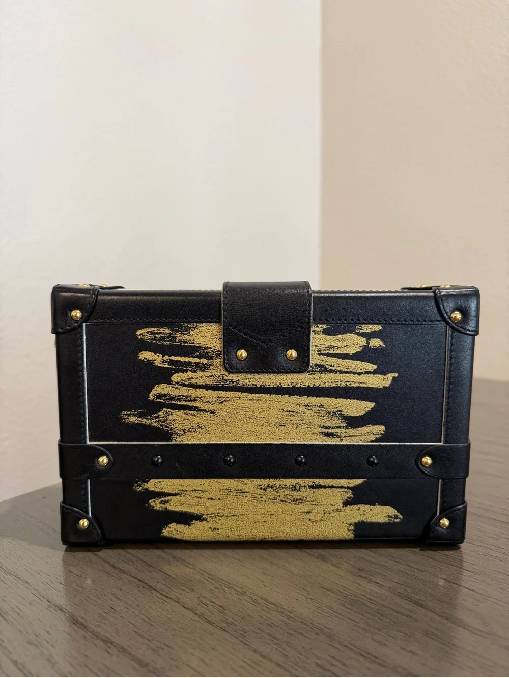 Louis Vuitton Black Petite Malle Trunk Bag